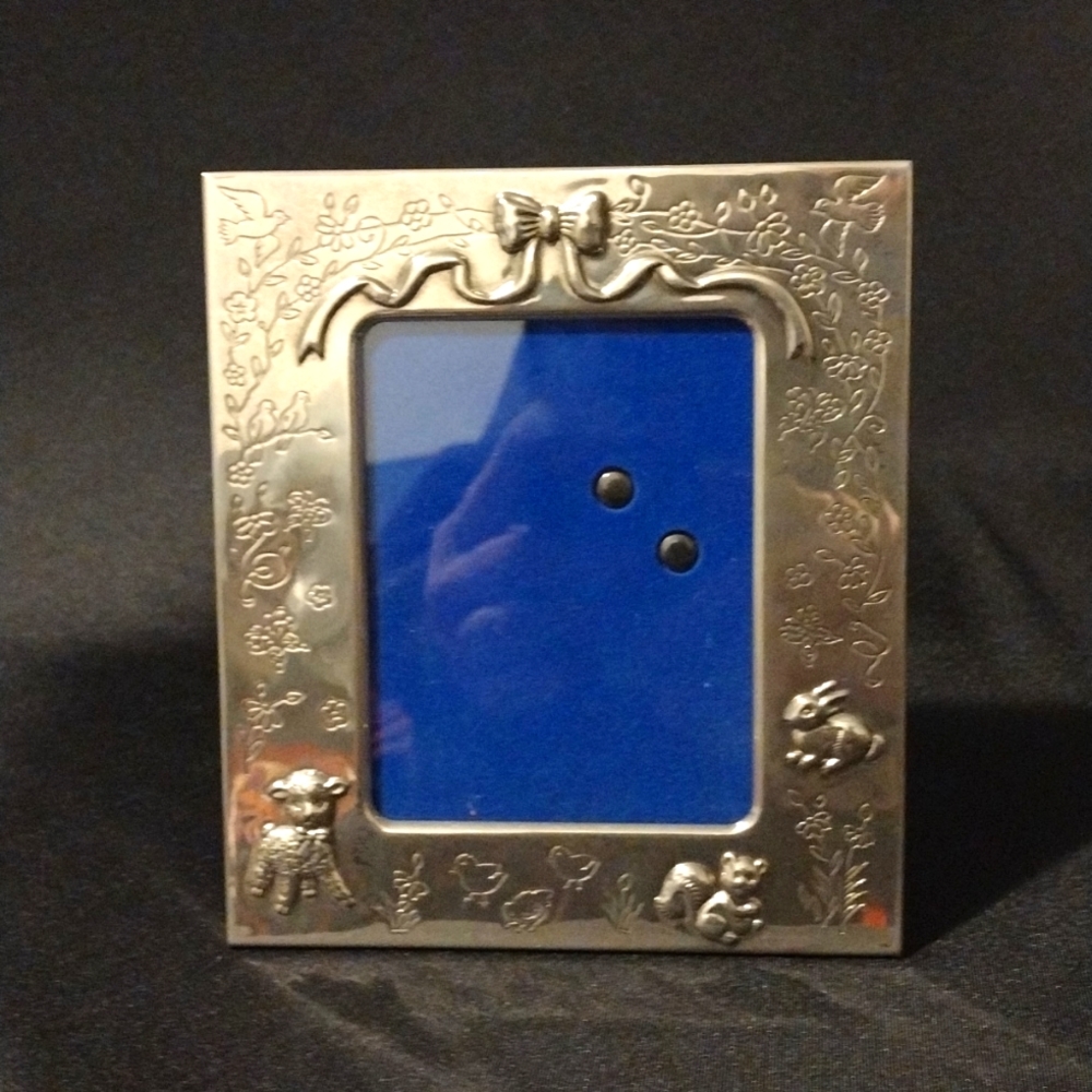 Vintage Silver plated Baby  Picture Frame